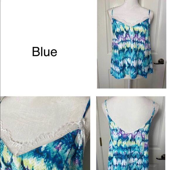 Le KATE Blue Pattern  CAMISOLE - NWT - Picture 2 of 5
